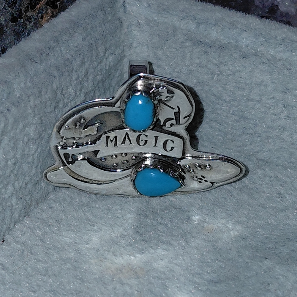 Magic Wizard Witch Hat Turquoise Sterling Silver Ring - Picture 2 of 9